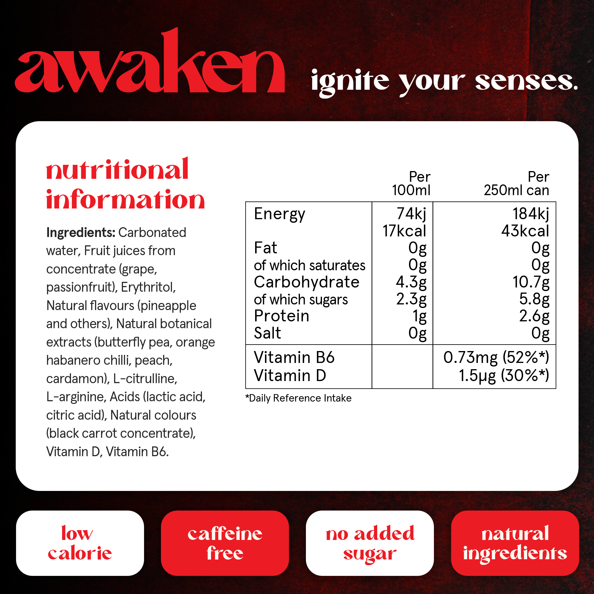 Awaken ingredients list